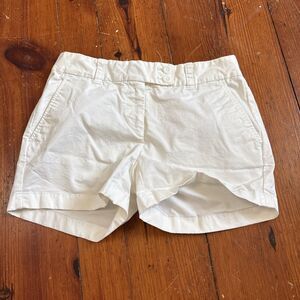 Vineyard Vines Women's 00 Every Day Chino Shorts White Stretch Logo Preppy